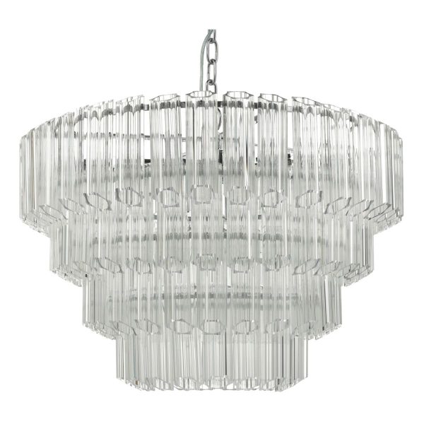 Tuvalu 9lt Pendant Glass & Polished Chrome - Image 3