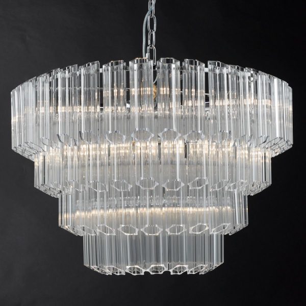 Tuvalu 9lt Pendant Glass & Polished Chrome - Image 4