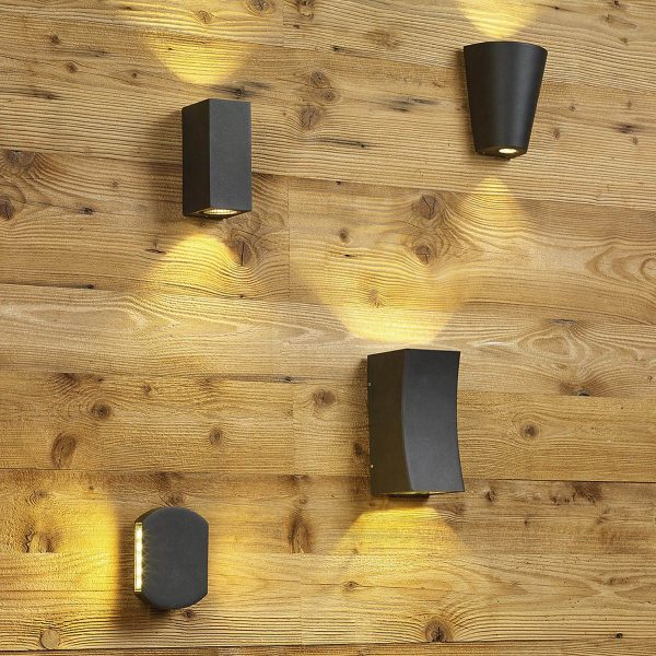 Vulcan Wall Light Gun Metal Grey IP44 LED - Image 6