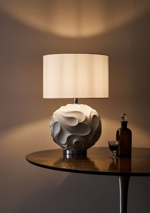 Zachary Table Lamp White Round Cw Shd - Image 5